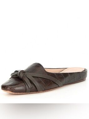 AD & Daughters Brown Leather Croc
Embossed Mules